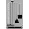 5S Supplies 5S Housekeeping Shadow Board Broom Station Version 9 - Gray Board / Black Shadows  With Broom HSB-V9-GRAY/BLACK-KIT - alternate 1